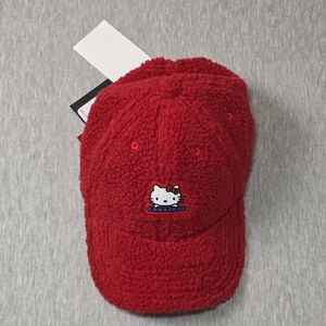 Hello Kitty X Converse Fuzzy Red Baseball Cap